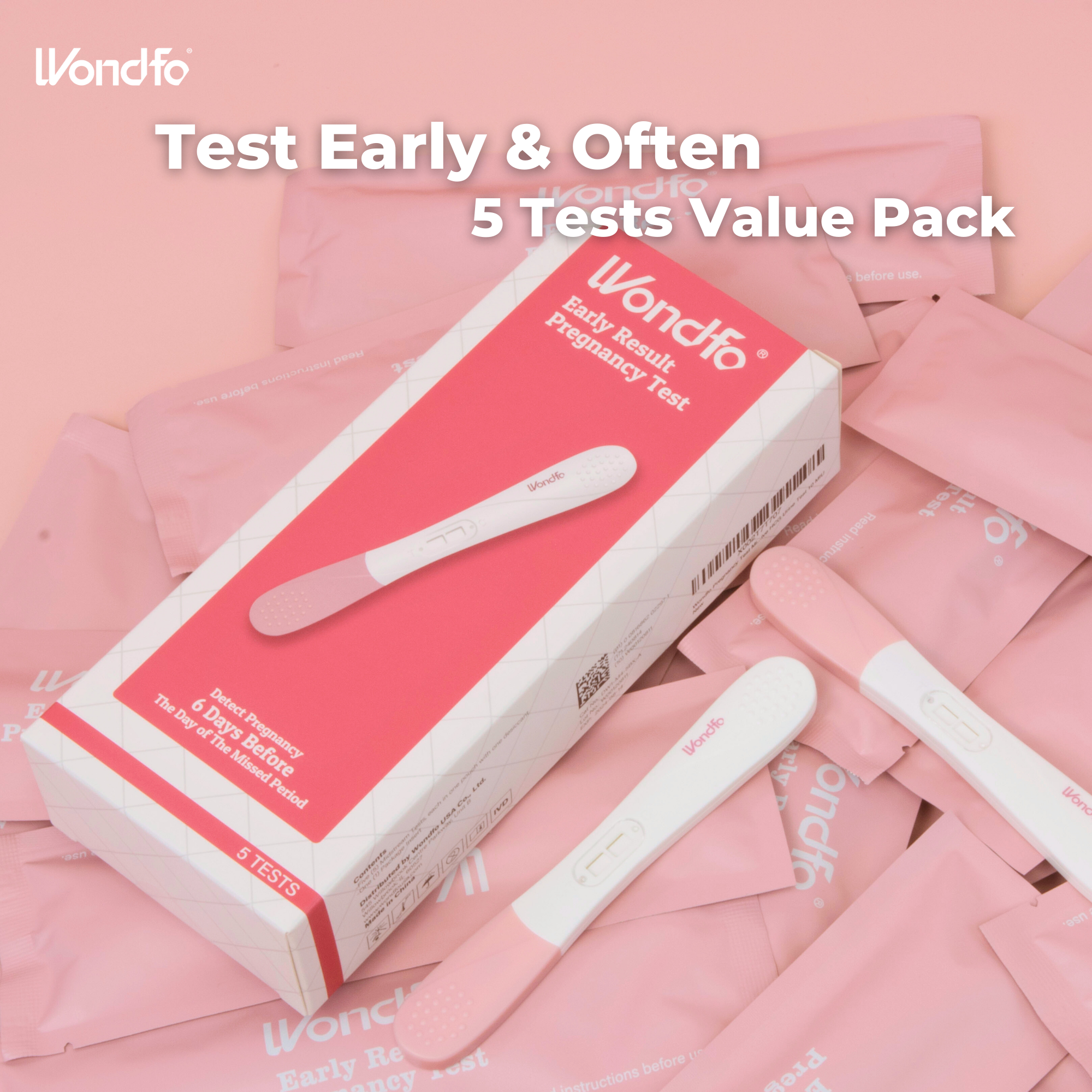 Wondfo Pregnancy Midstream Test Early Result  - 5 Pack