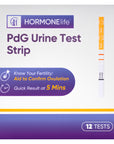 PdG Test Strips for Women – PDG Urine Tests to Confirm Ovulation, Easy at-Home Progesterone Metabolite Detection (6/12 Count) (6 Count)