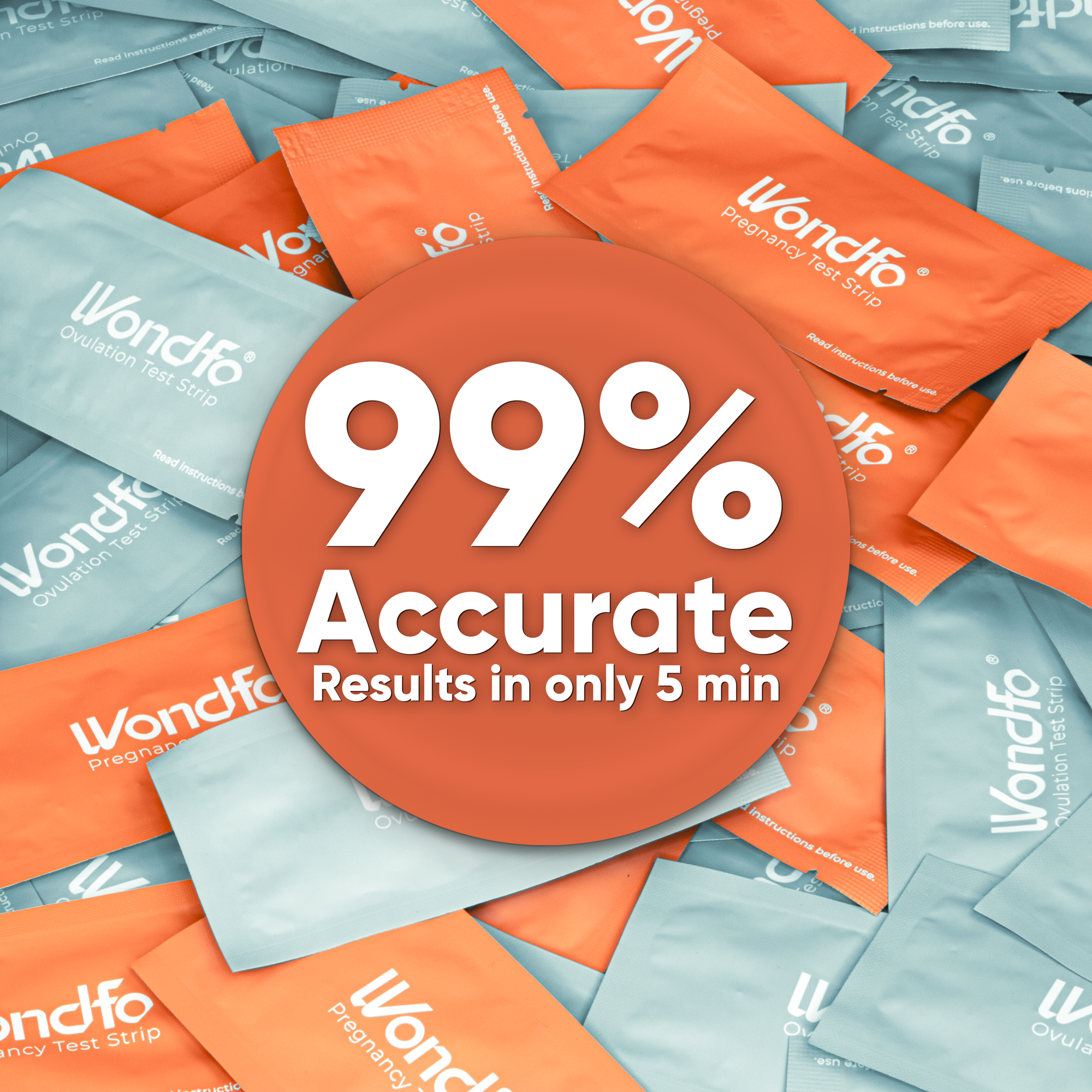 Wondfo 50 Ovulation Test Strips and 20 Pregnancy Test Strips Kit (50 LH + 20 HCG)