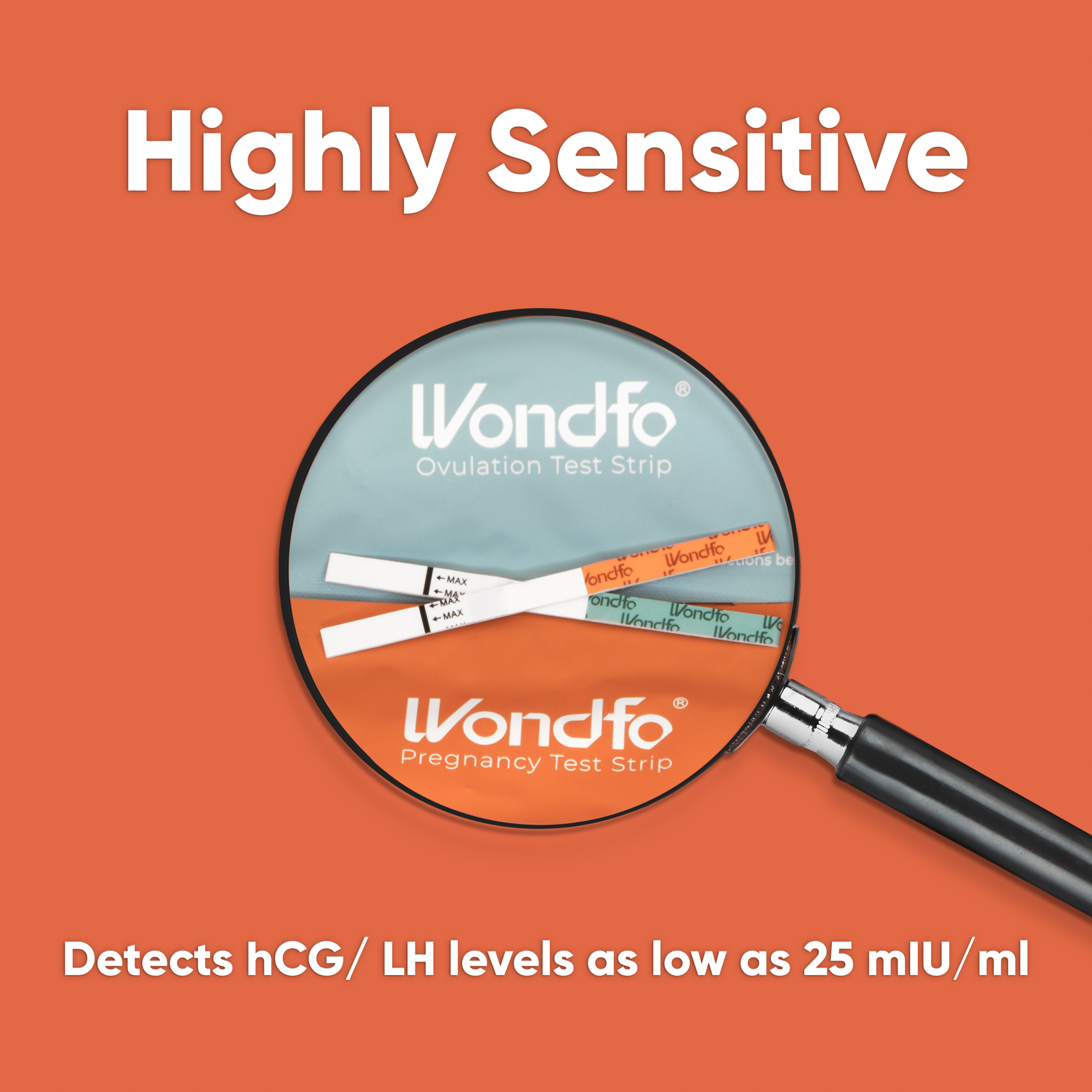 Wondfo 50 Ovulation Test Strips and 20 Pregnancy Test Strips Kit (50 LH + 20 HCG)