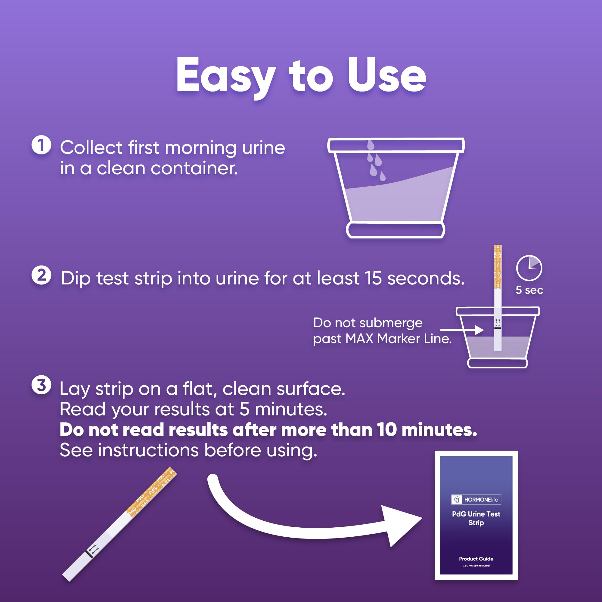 PdG Test Strips for Women – PDG Urine Tests to Confirm Ovulation, Easy at-Home Progesterone Metabolite Detection (6/12 Count) (6 Count)