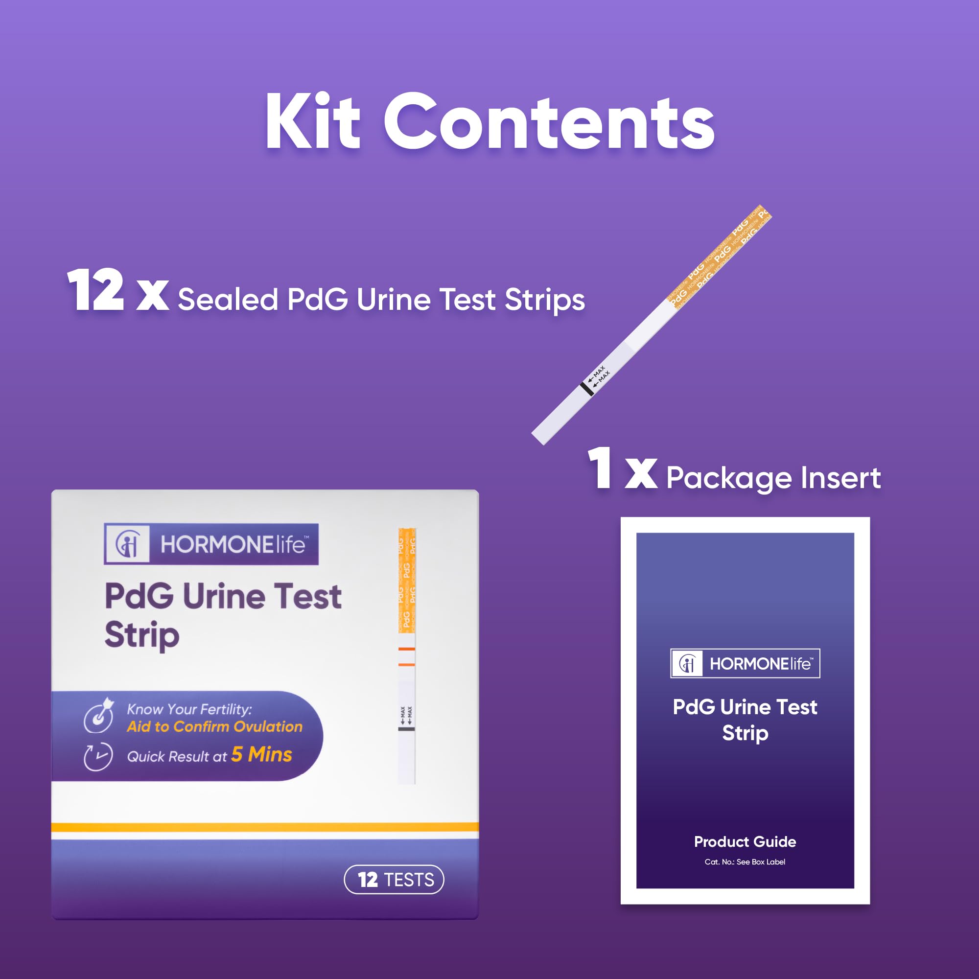 PdG Test Strips for Women – PDG Urine Tests to Confirm Ovulation, Easy at-Home Progesterone Metabolite Detection (6/12 Count) (6 Count)