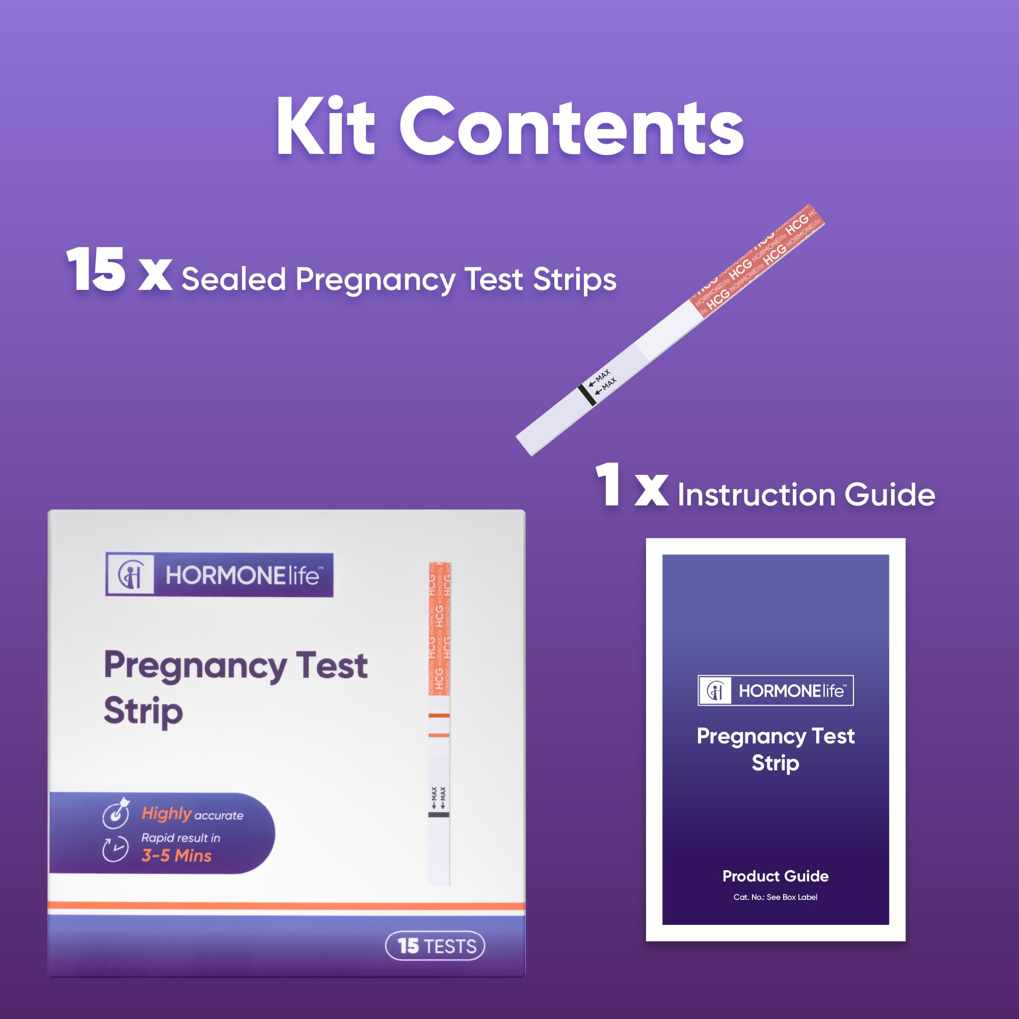Pregnancy Test Strips –hCG Urine Test Strips，Over 99% Accurate Early Detection, Fast and Easy Home Urine Test Kit for Women (15/30 Count) (15 Count)